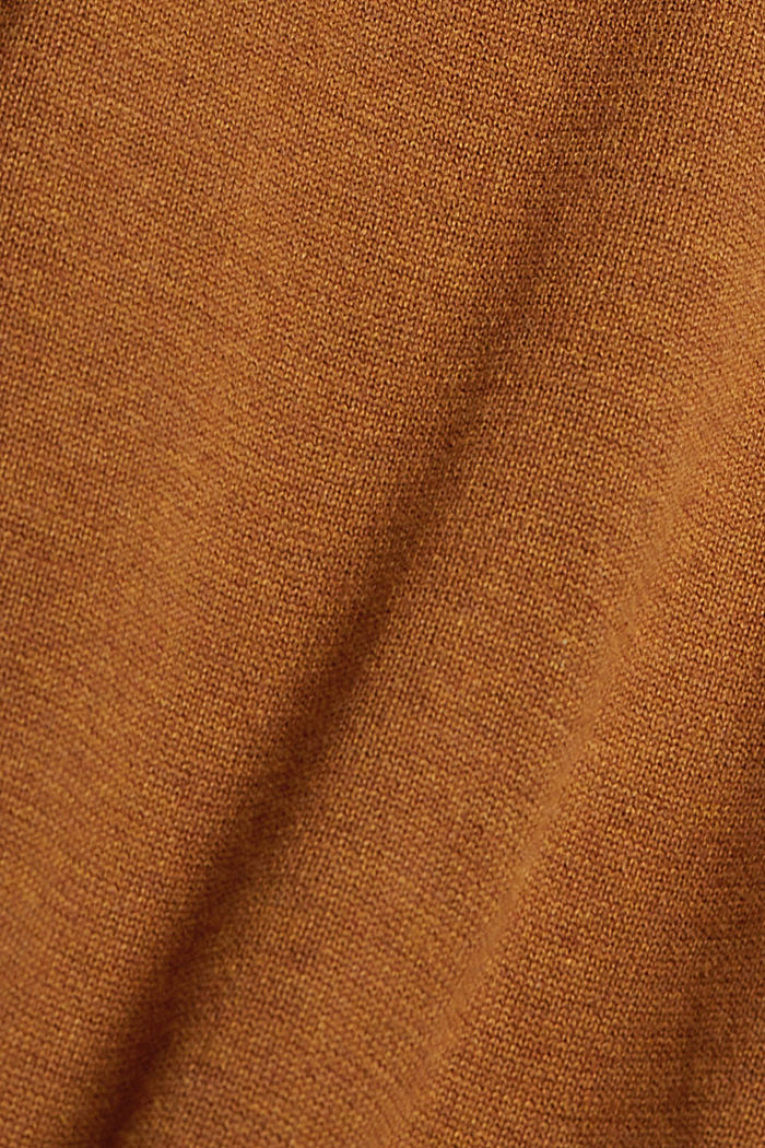 Gebreide trui van 100% organic cotton, CARAMEL, detail image number 4