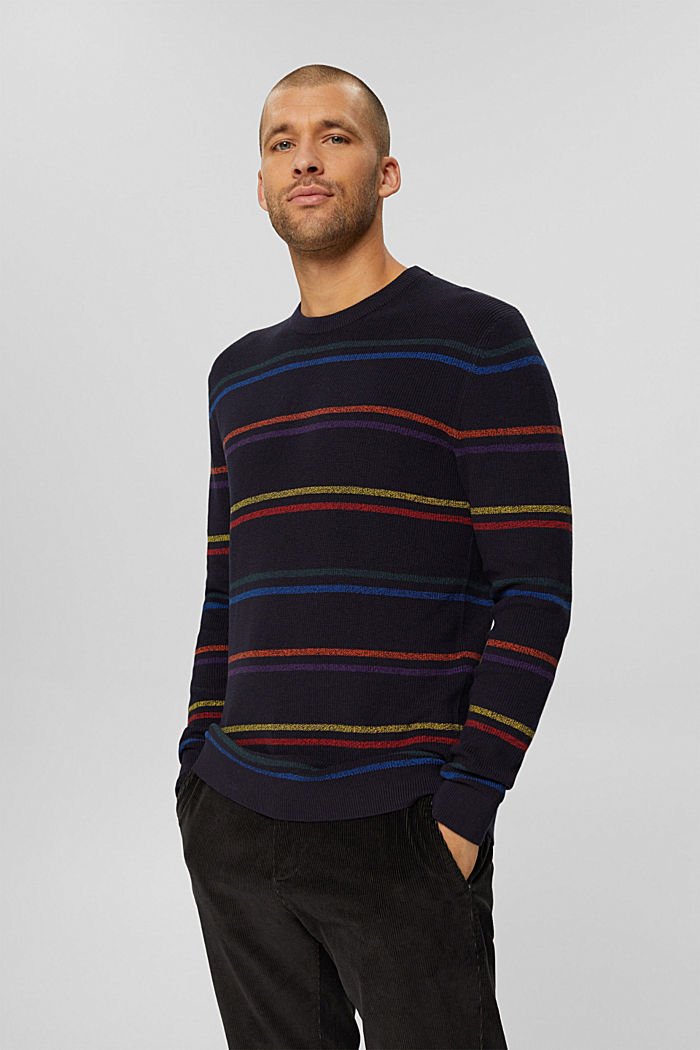 Pullover mit Streifen aus 100% Baumwolle