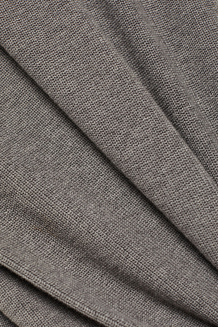 Troyer mit Ärmelstreifen aus Baumwolle, MEDIUM GREY, detail image number 4