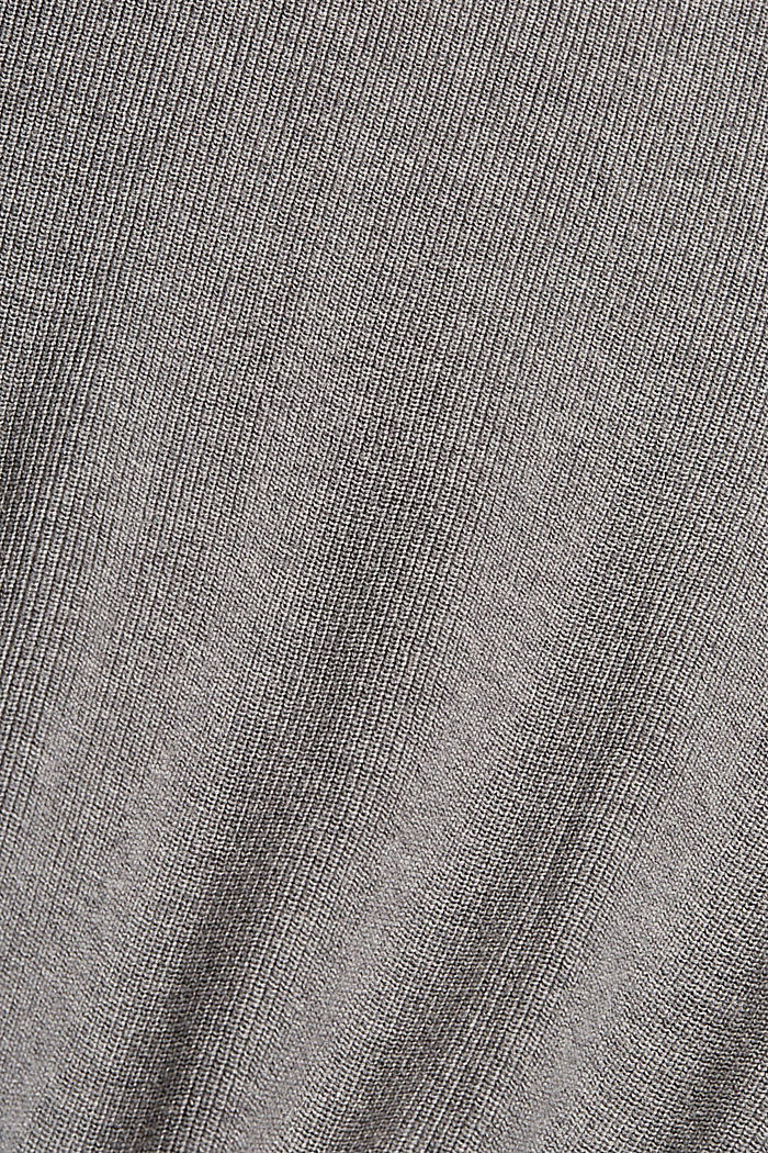 Zipper-Cardigan aus 100% Baumwolle, MEDIUM GREY, detail image number 4