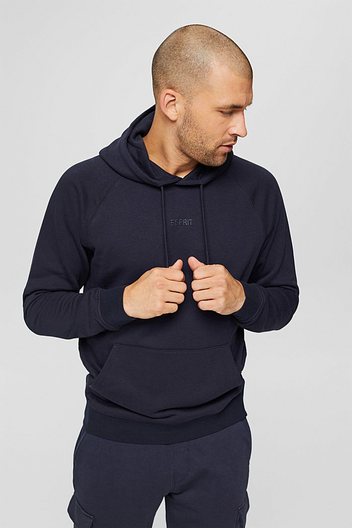 Hoodie with a logo in an organic cotton blend