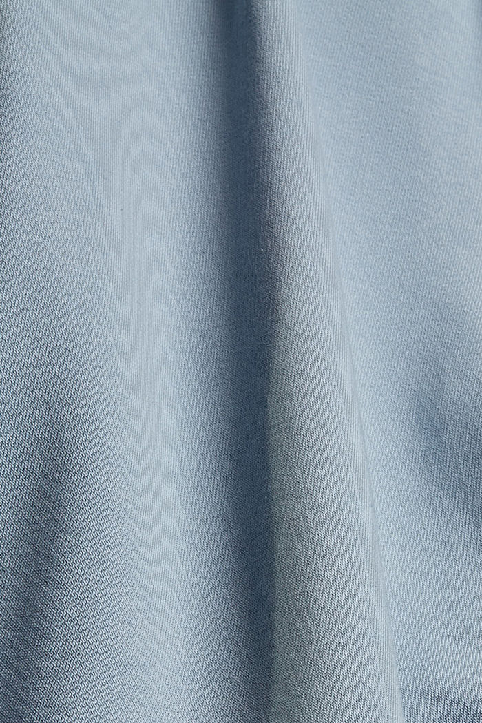 Sweat à capuche et logo, en coton biologique mélangé, LIGHT BLUE, detail image number 4