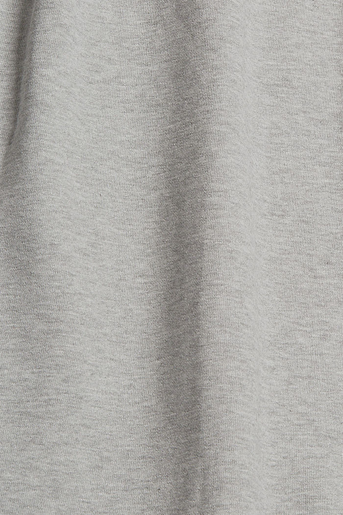 Sweat-shirt zippé en coton mélangé, MEDIUM GREY, detail image number 4