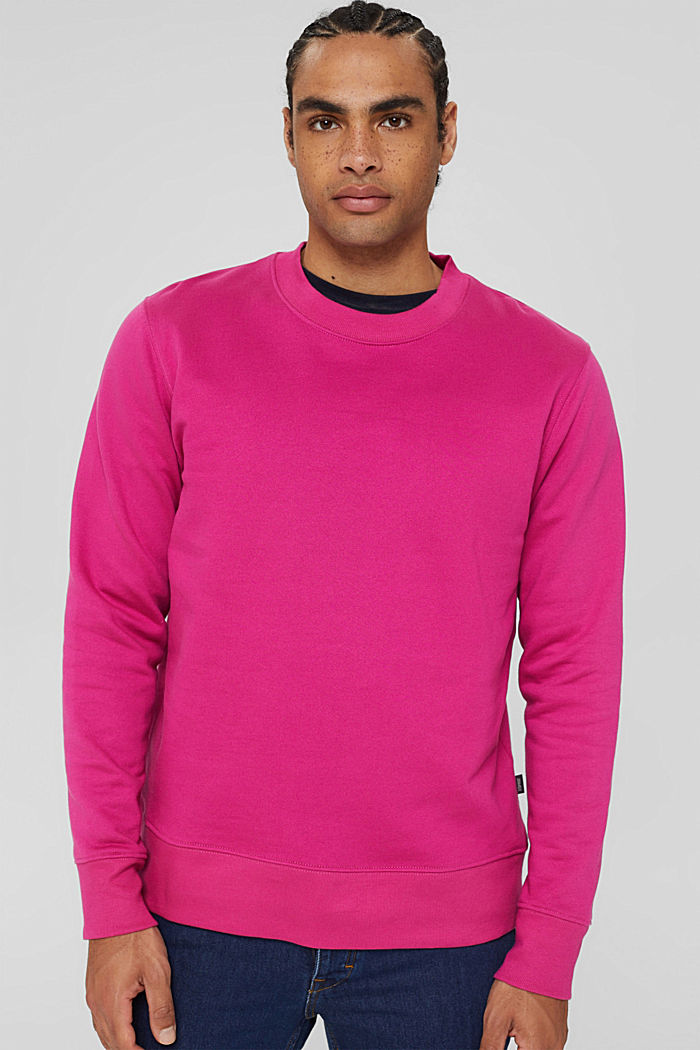 Sweatshirt van katoen, PINK FUCHSIA, detail image number 0