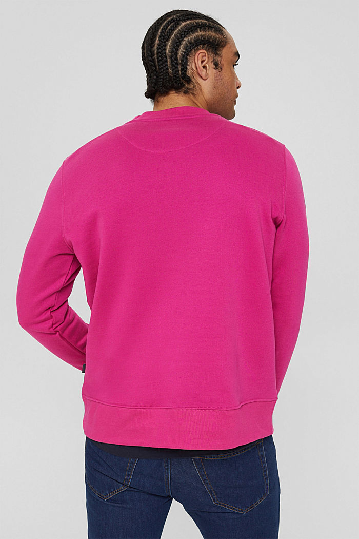 Sweat-shirt en coton, PINK FUCHSIA, detail image number 3