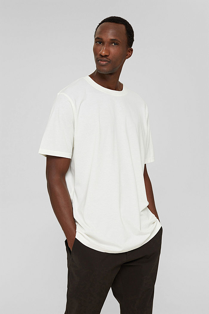 Kierrätettyä: jersey-t-paita, jossa THERMOLITE®-materiaalia, OFF WHITE, detail image number 0