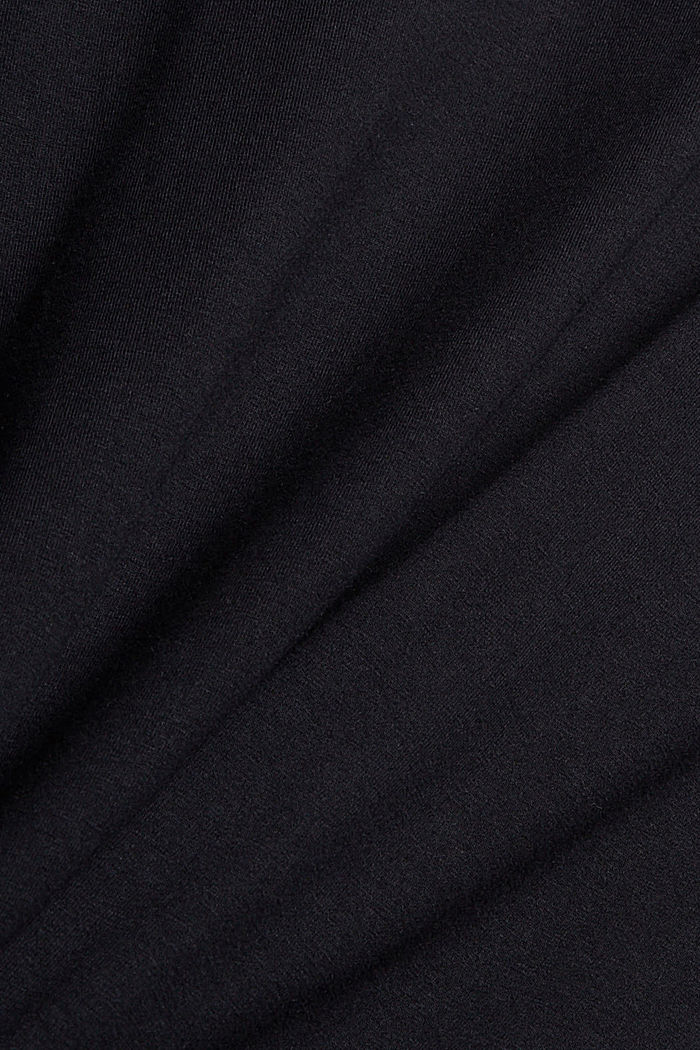 Gerecycled: jersey longsleeve met THERMOLITE®, BLACK, detail image number 5