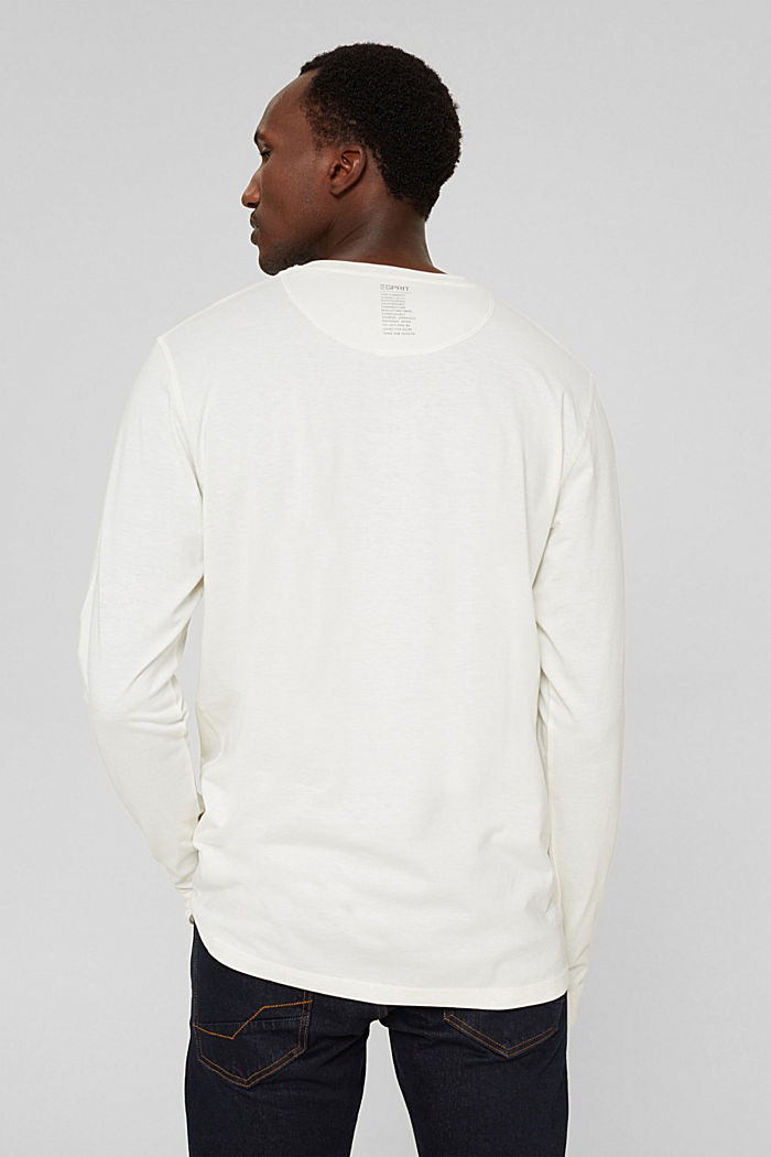 Gerecycled: jersey longsleeve met THERMOLITE®, OFF WHITE, detail image number 3