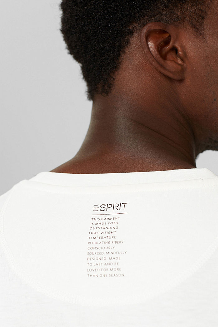 Gerecycled: jersey longsleeve met THERMOLITE®, OFF WHITE, detail image number 1