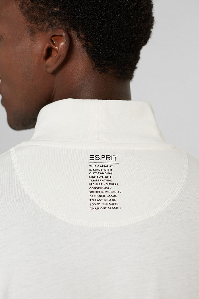 Gerecycled: jersey longsleeve met THERMOLITE®, OFF WHITE, detail image number 7