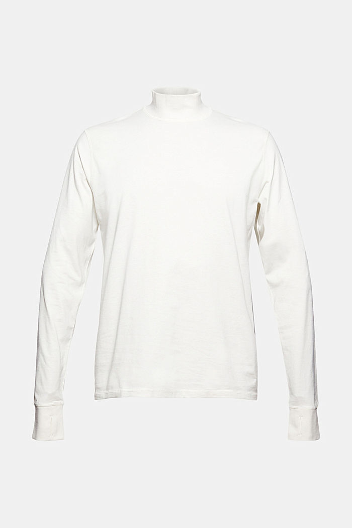 Gerecycled: jersey longsleeve met THERMOLITE®, OFF WHITE, overview