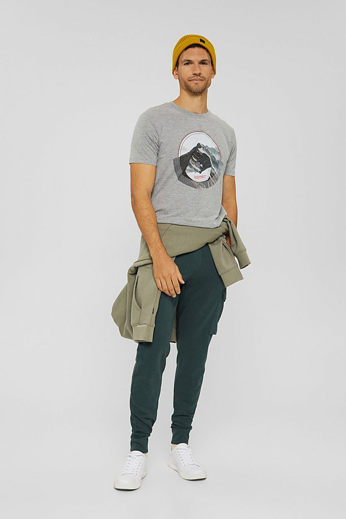 T-shirt z dżerseju z mieszanki bawełny ekologicznej