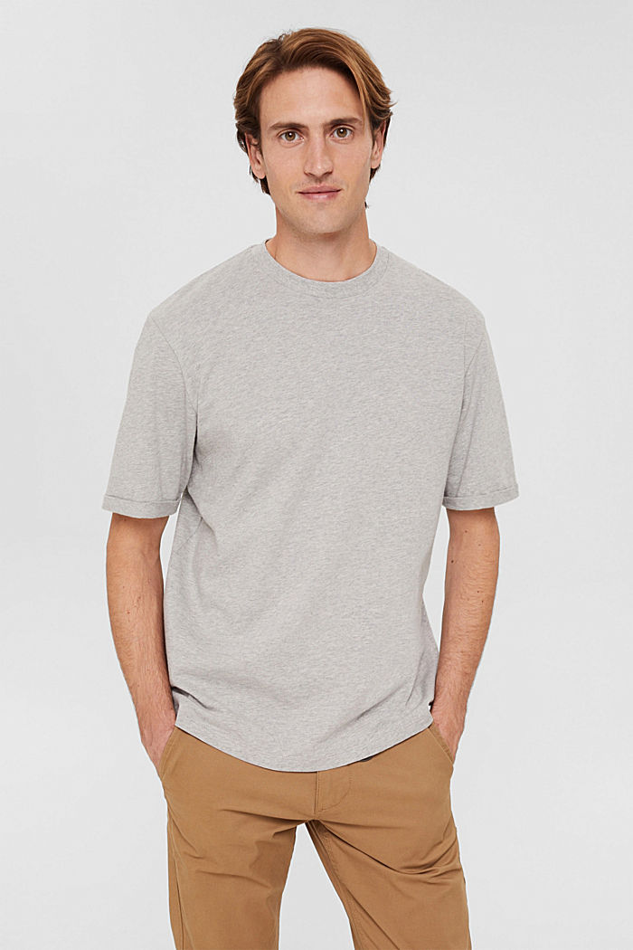 T-shirt oversize en jersey de coton, LIGHT GREY, detail image number 0