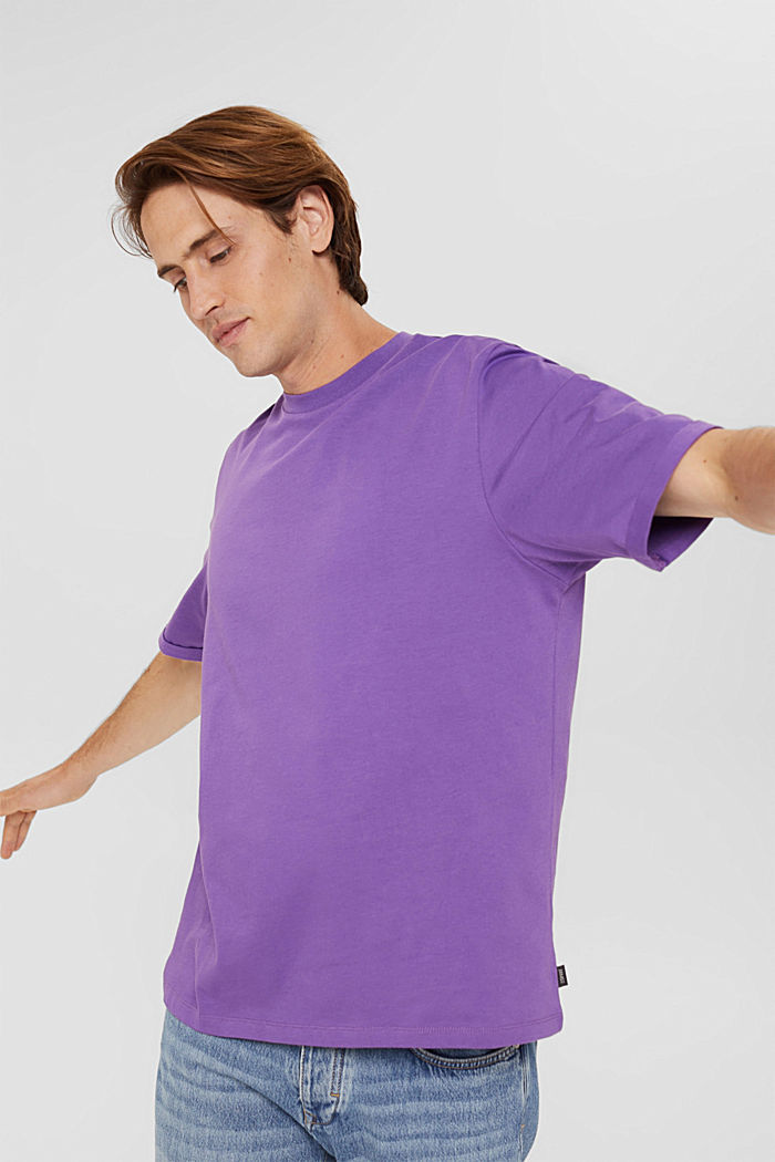 T-shirt oversize en jersey de coton, LILAC, detail image number 0