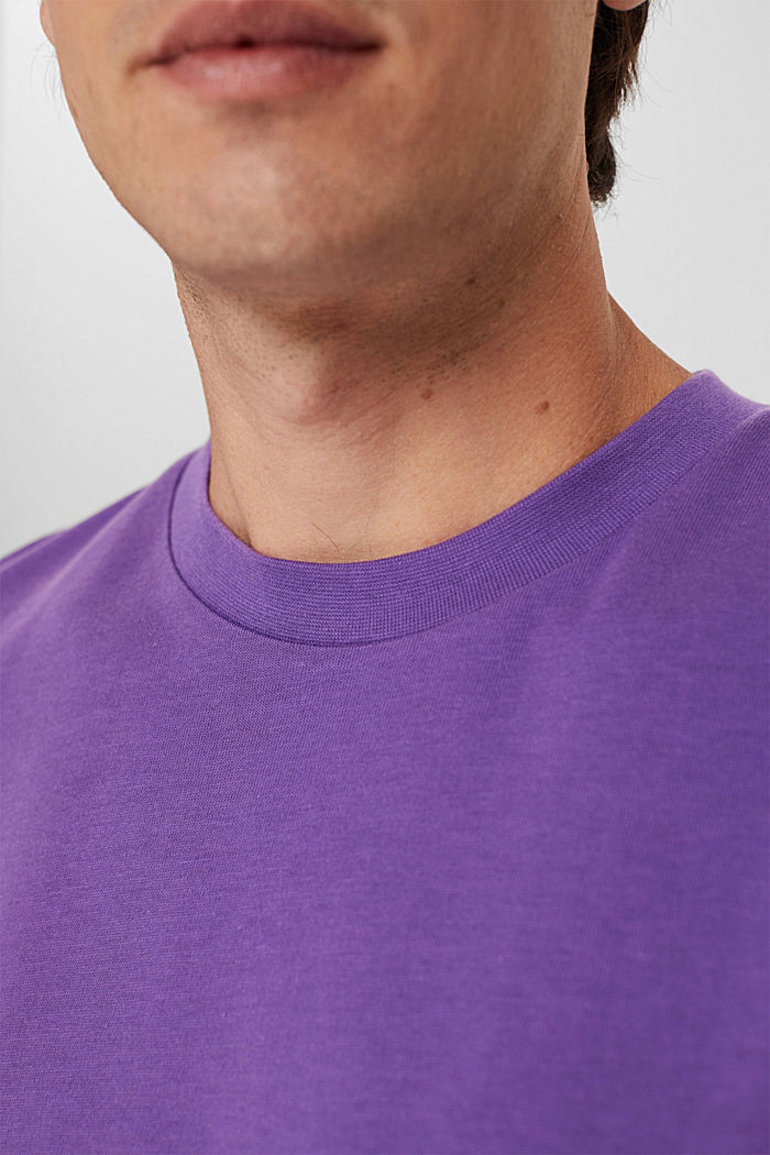 T-shirt oversize en jersey de coton, LILAC, detail image number 1