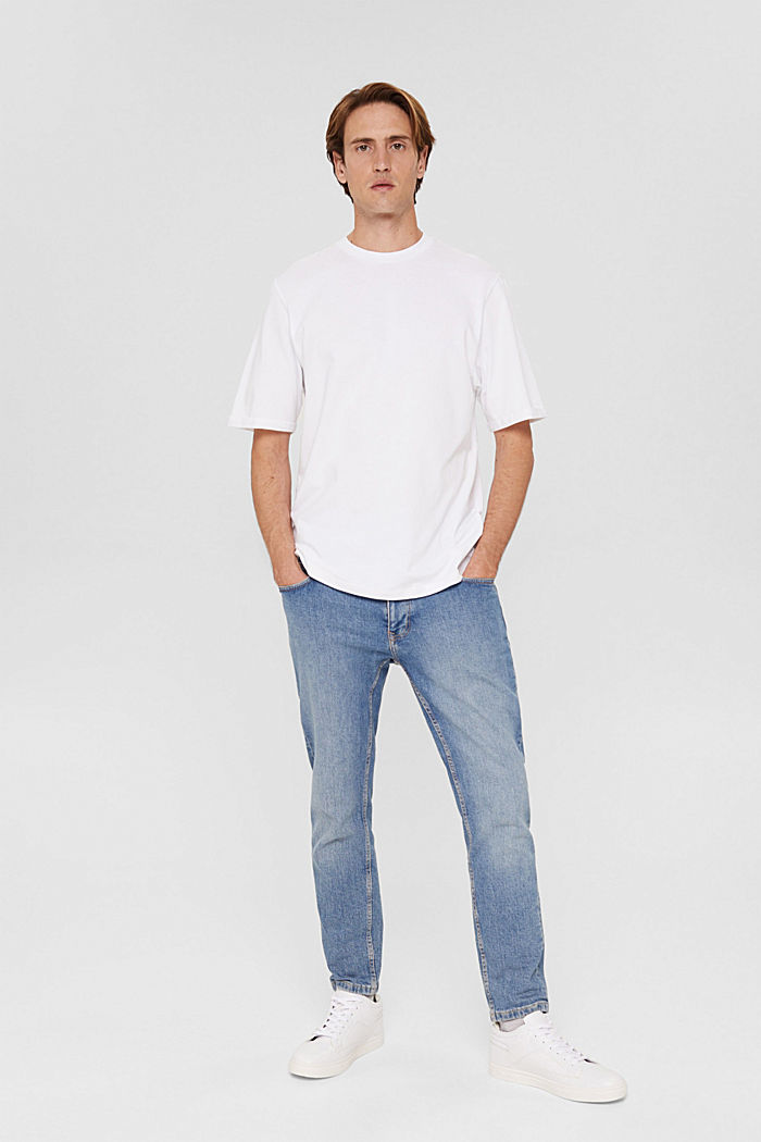 T-shirt ample en jersey de coton, WHITE, detail image number 5