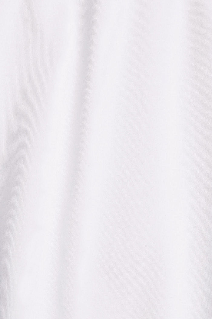 Wijd jersey T-shirt van katoen, WHITE, detail image number 4