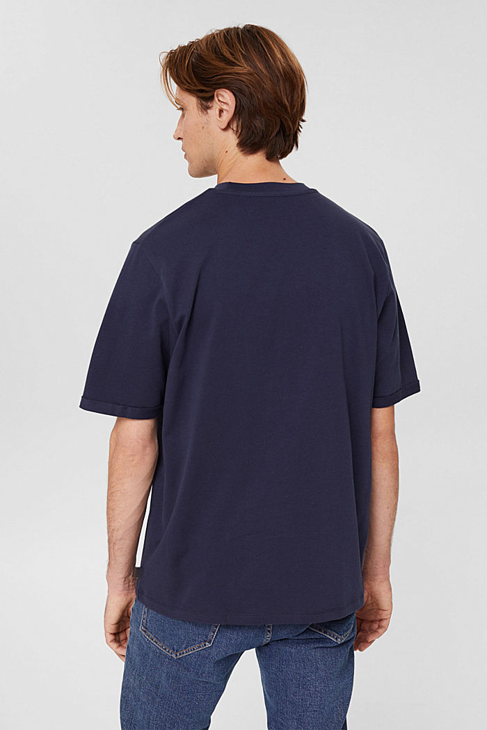 T-shirt ample en jersey de coton, NAVY, detail image number 3