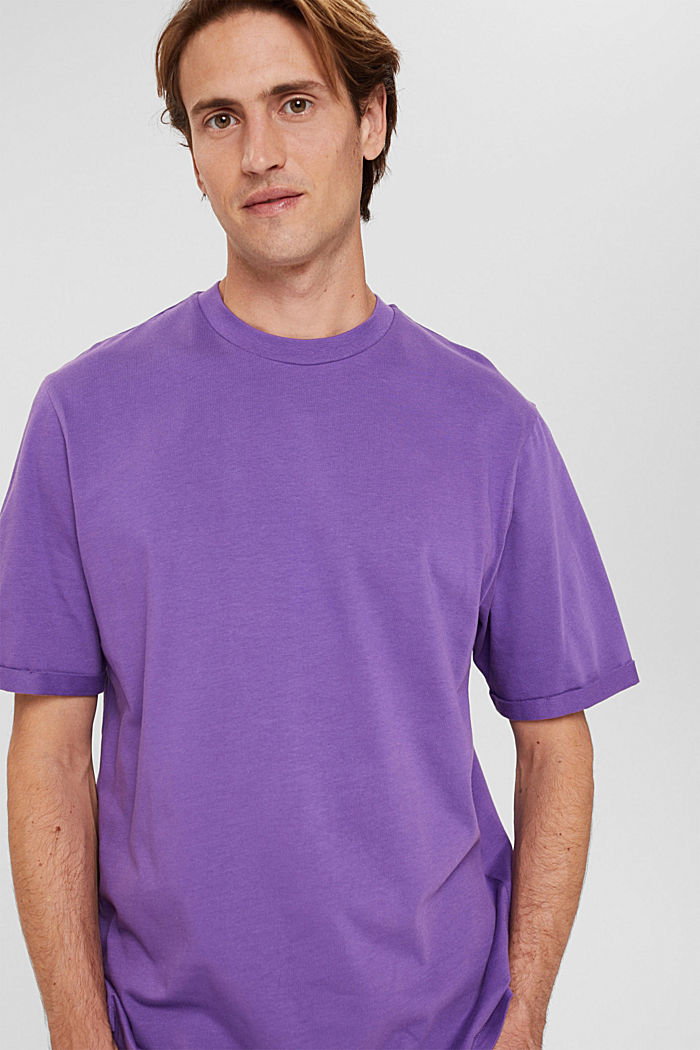 T-shirt ample en jersey de coton, LILAC, detail image number 0