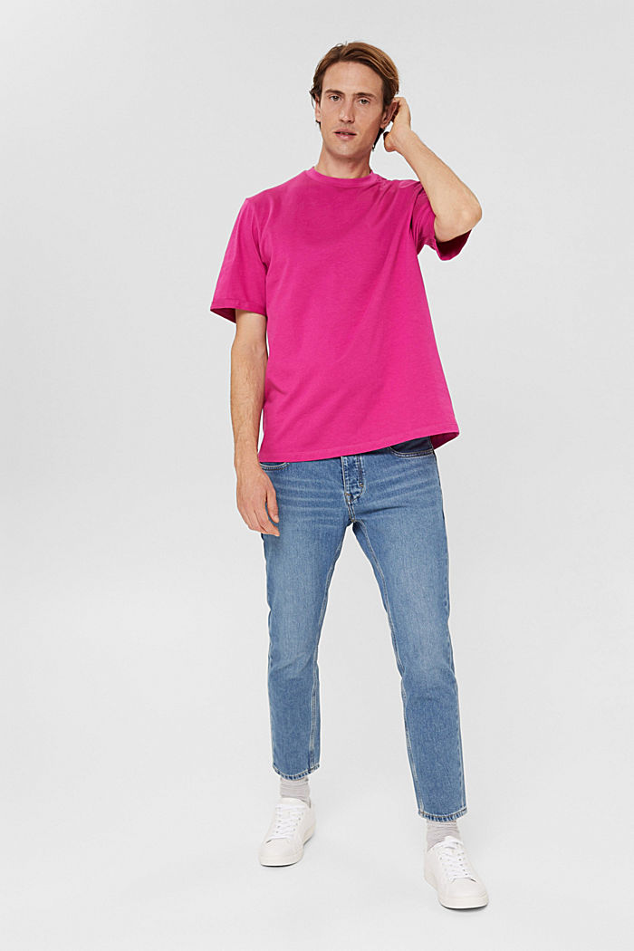 T-shirt ample en jersey de coton, PINK FUCHSIA, detail image number 5