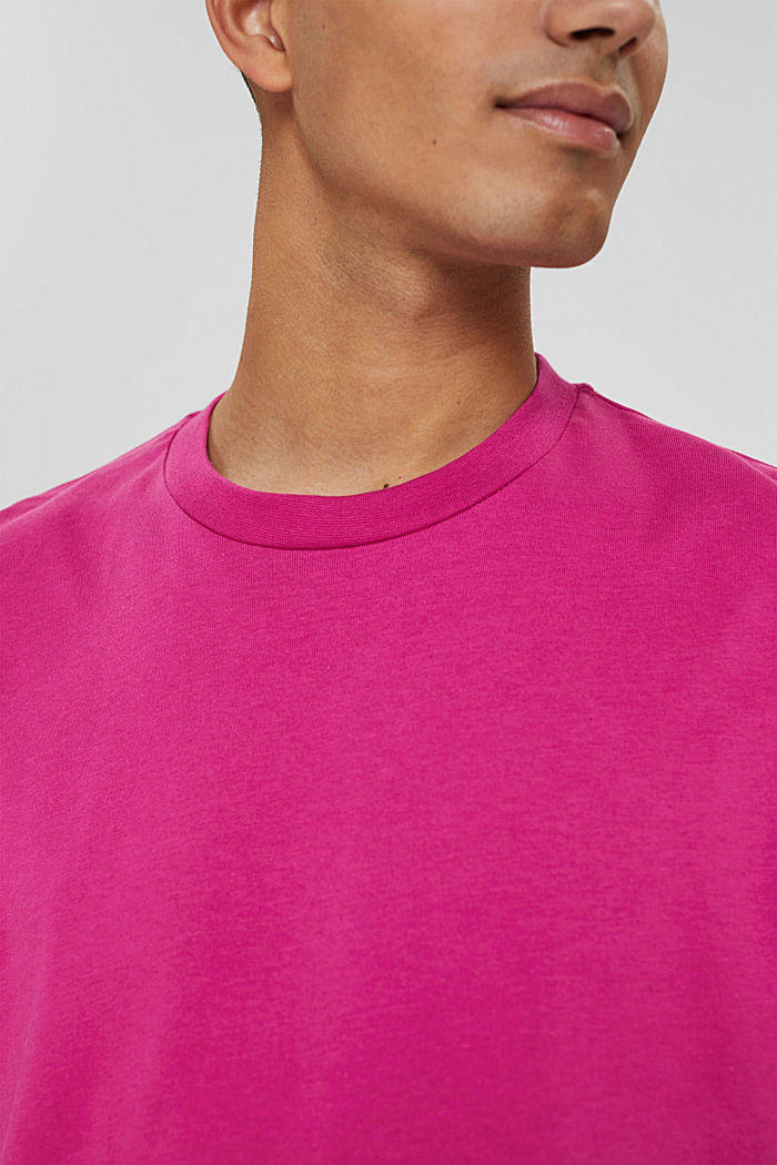 Oversized T-shirt van jersey, PINK FUCHSIA, detail image number 1