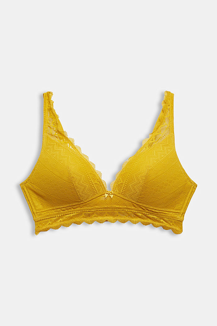 Gerecycled: push-up-bh van kant zonder beugels, LIME YELLOW, overview