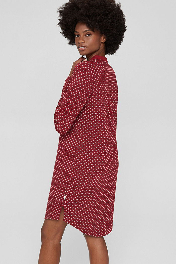 Chemise de nuit en jersey de coton à imprimé, CHERRY RED, detail image number 2