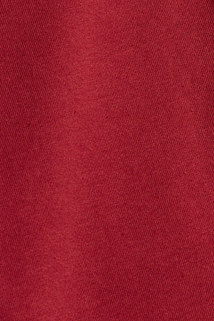Jersey nachthemd van katoen, CHERRY RED, detail image number 4