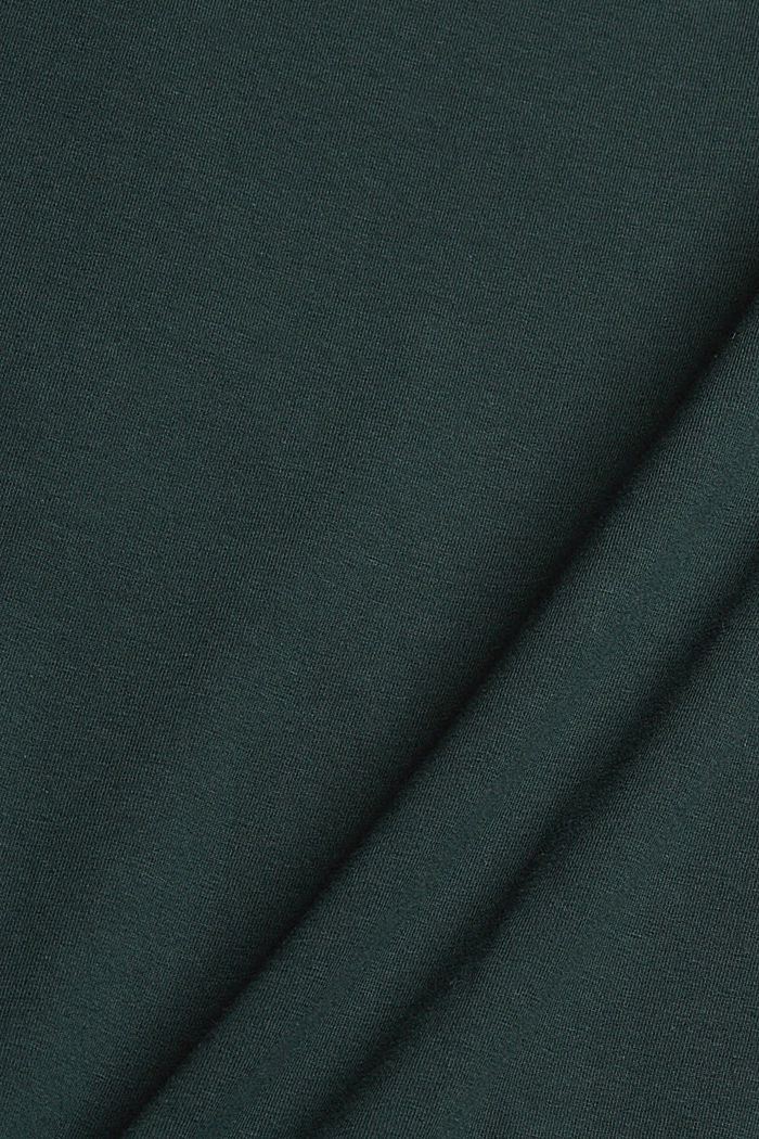 Pyjama-yläosa puuvillaa, DARK TEAL GREEN, detail image number 4