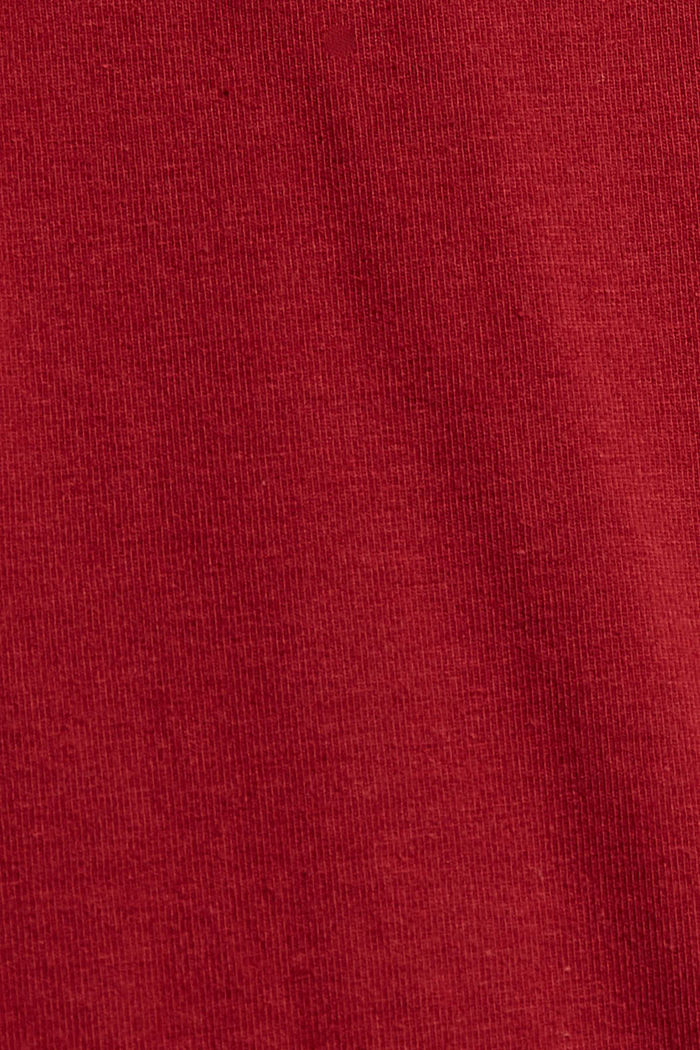 Haut de pyjama en coton, CHERRY RED, detail image number 4