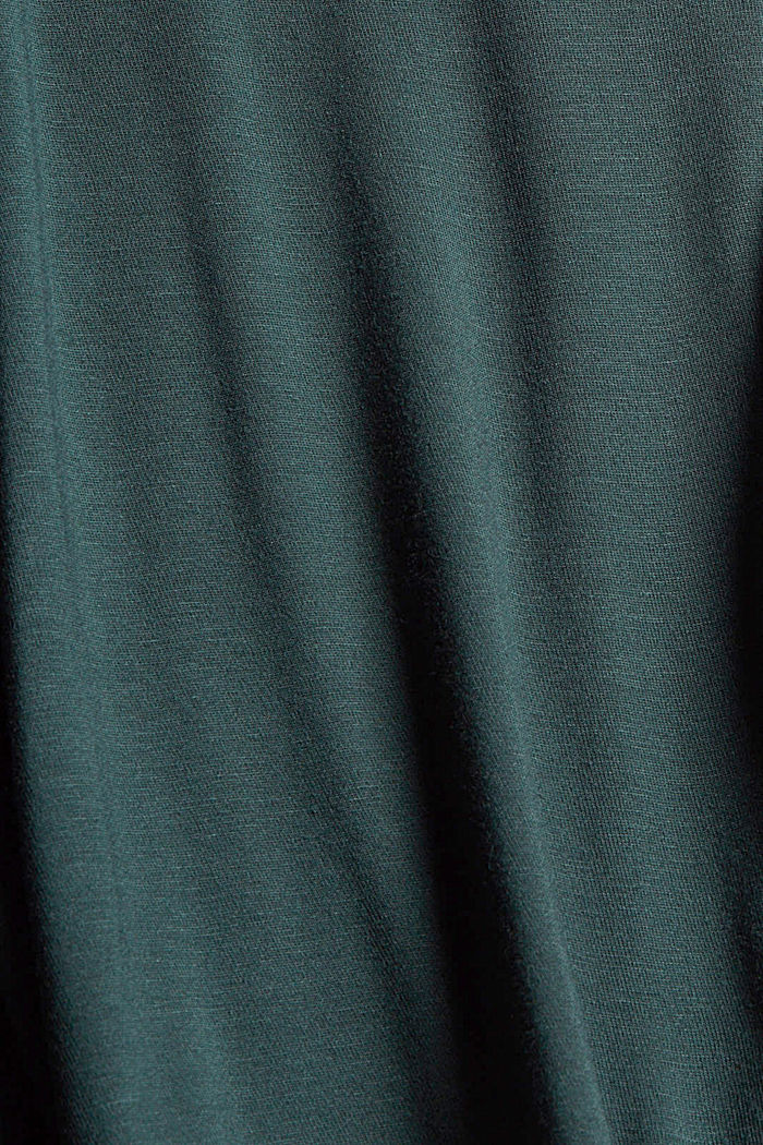 Jersey pyjamas in LENZING™ ECOVERO™, DARK TEAL GREEN, detail image number 4