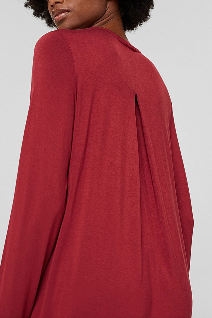 Chemise de nuit en jersey, en LENZING™ ECOVERO™, CHERRY RED, detail image number 8