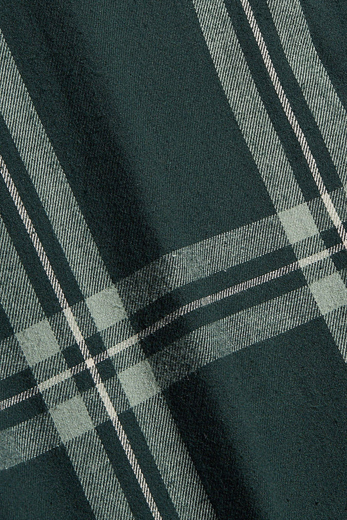 Pyjama à carreaux en flanelle, 100 % coton, DARK TEAL GREEN, detail image number 4