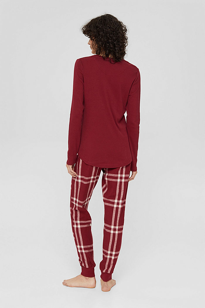 Pyjama aus 100% Baumwolle, CHERRY RED, detail image number 1