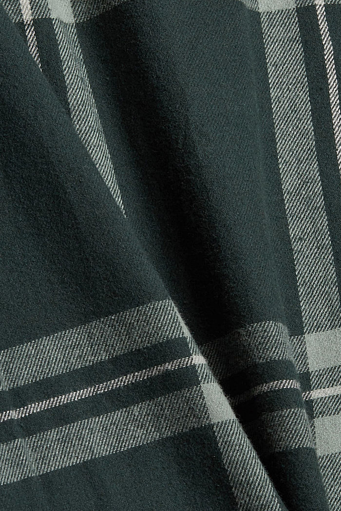 Chemise de nuit à carreaux, 100 % coton, DARK TEAL GREEN, detail image number 4