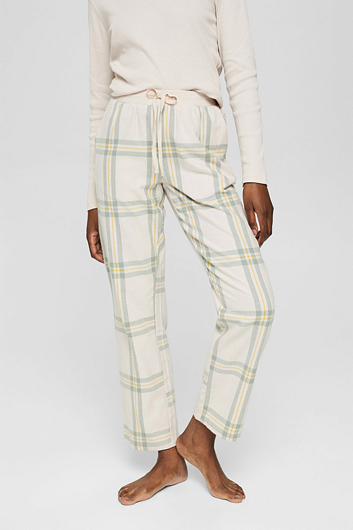 Pantalón de pijama a cuadros en franela de algodón, ICE, detail image number 0