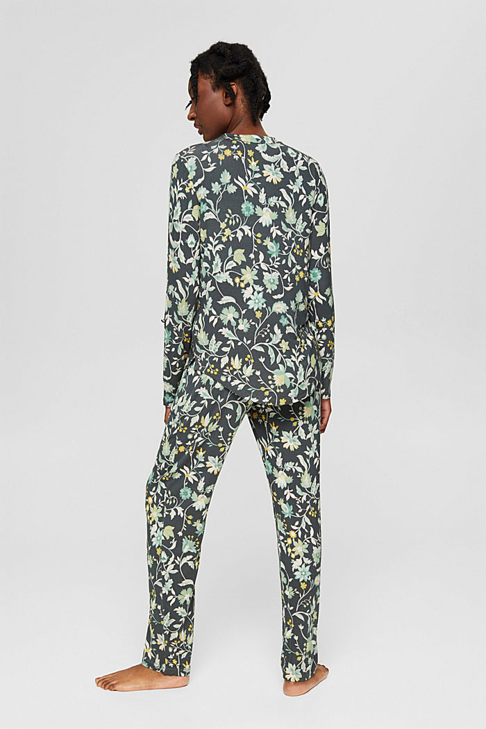 Pyjama en jersey LENZING™ ECOVERO™, DARK TEAL GREEN, detail image number 2