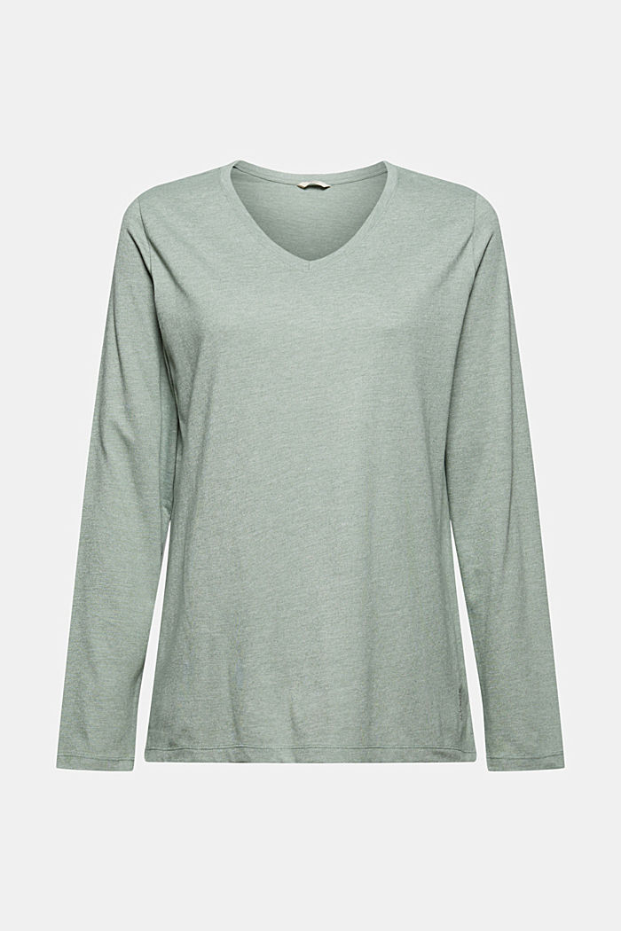 Pyjama-Shirt mit Organic Cotton, LEAF GREEN, detail image number 6
