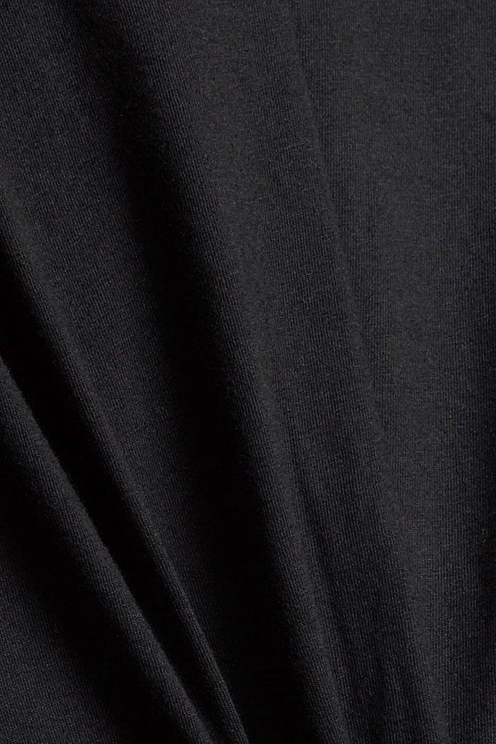 Chemise de nuit en jersey de coton bio, BLACK, detail image number 4