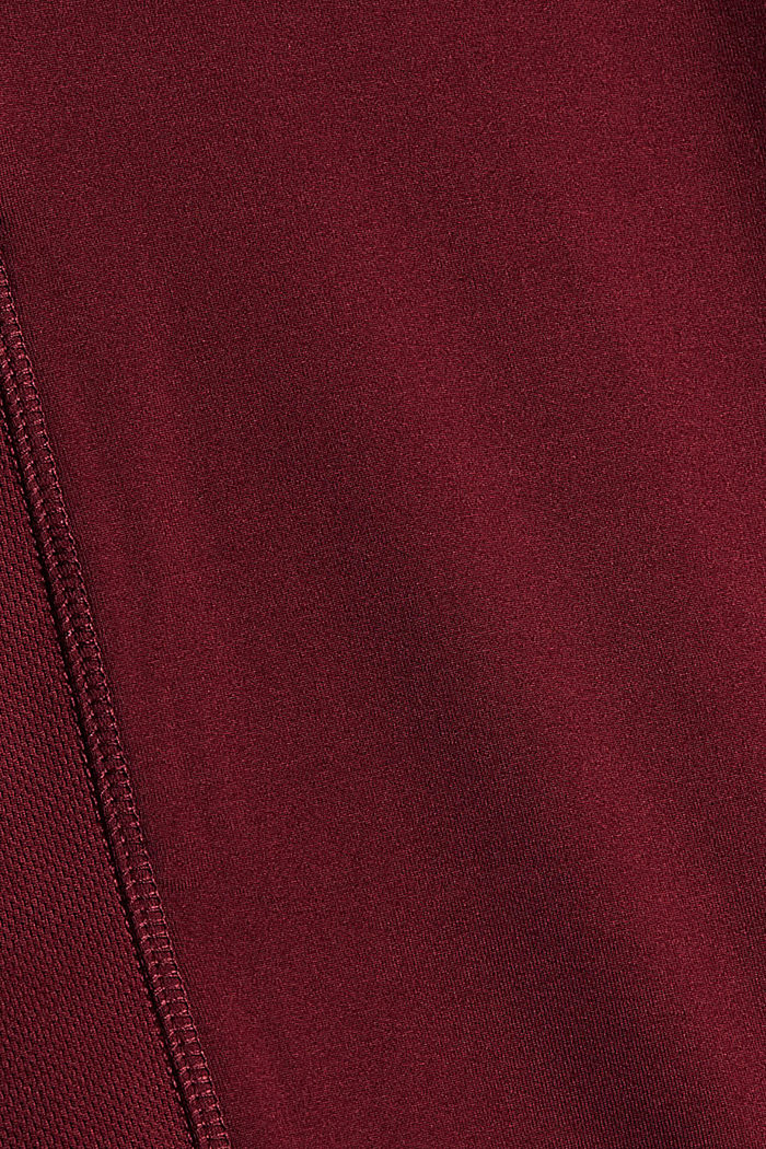 Made of recycled material: leggings with E-DRY technology, BORDEAUX RED, detail image number 4