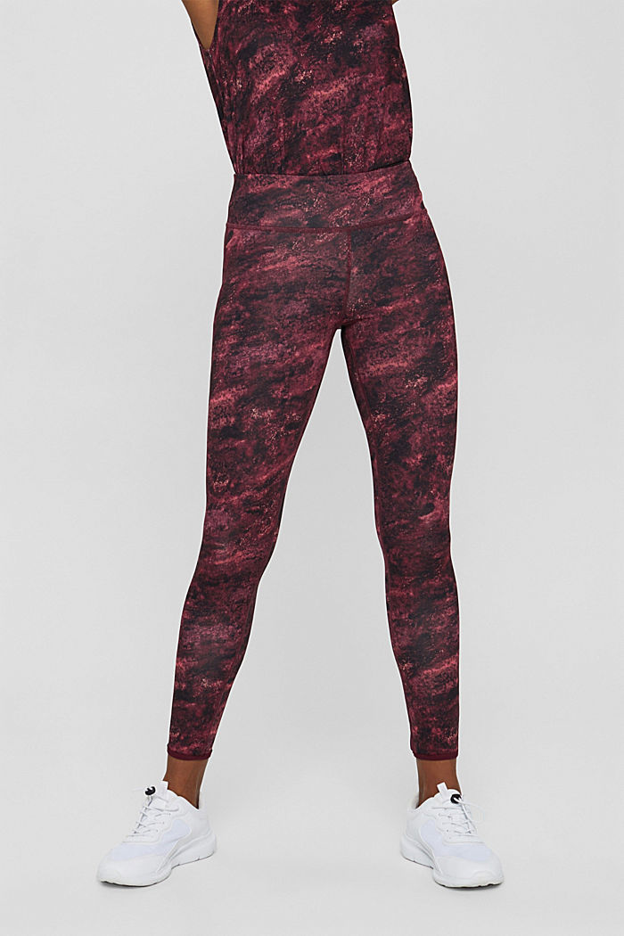 Gerecycled: omkeerbare legging met E-DRY, BORDEAUX RED, detail image number 0