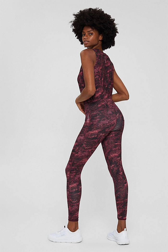 Gerecycled: omkeerbare legging met E-DRY, BORDEAUX RED, detail image number 3