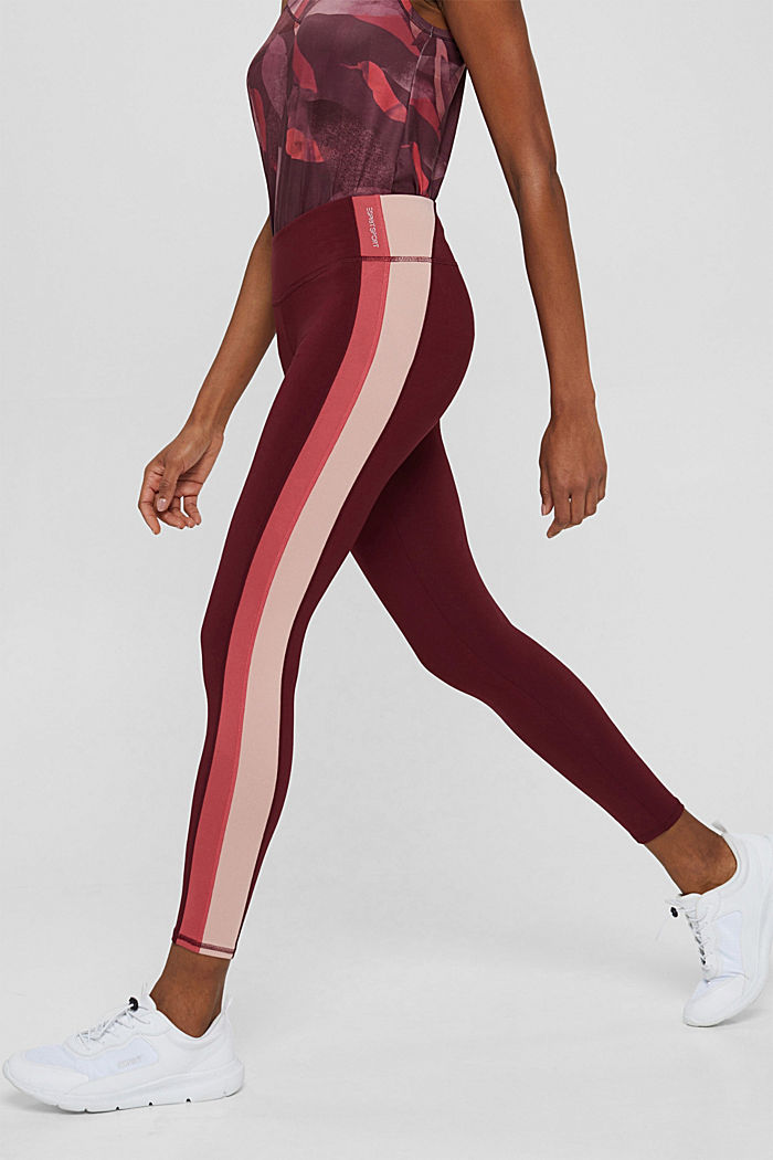 Gerecycled: legging met E-DRY, BORDEAUX RED, detail image number 0