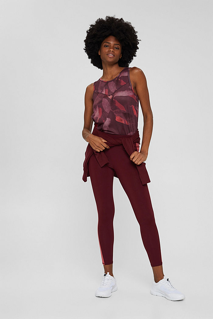Gerecycled: legging met E-DRY, BORDEAUX RED, detail image number 1