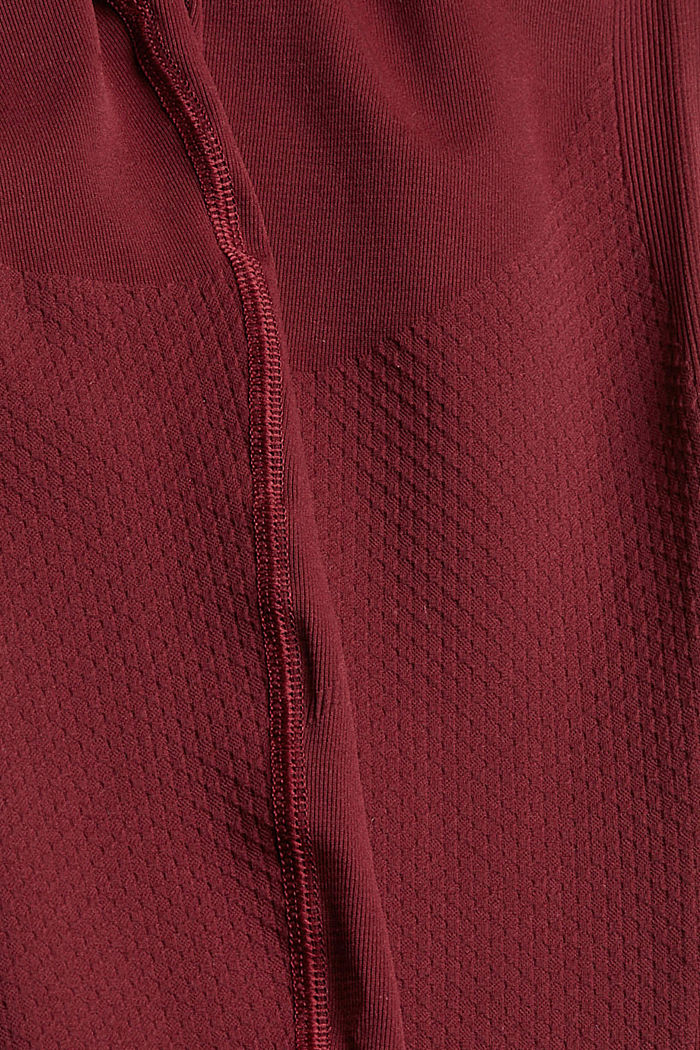 Made of recycled material: thermal leggings, BORDEAUX RED, detail image number 4