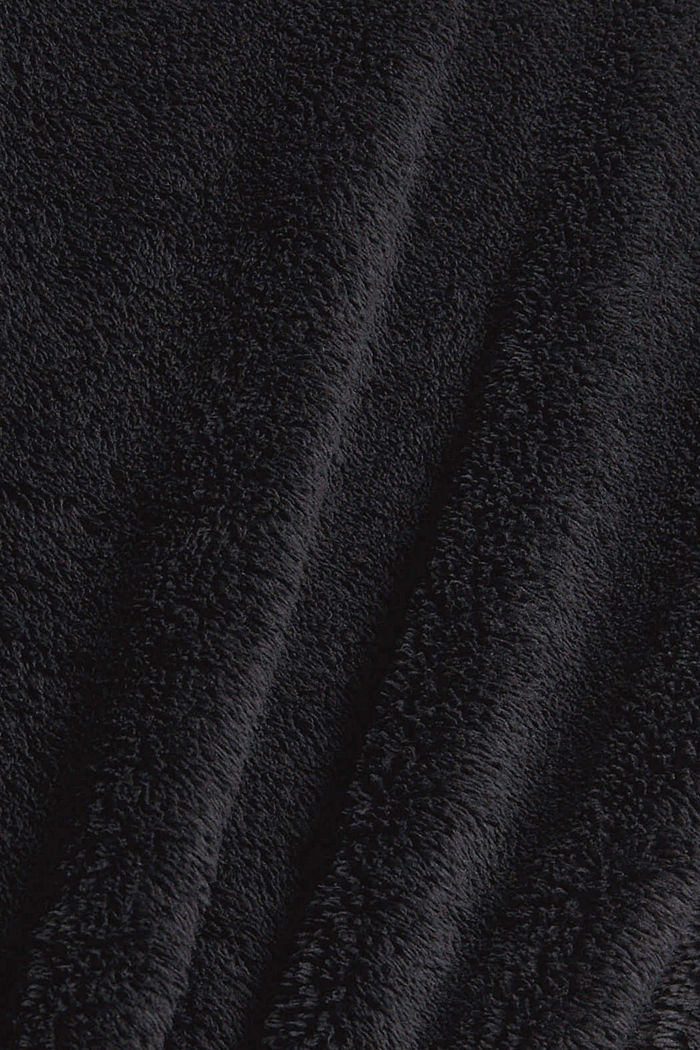 Vetoketjuneuletakki teddyfleeceä, BLACK, detail image number 4
