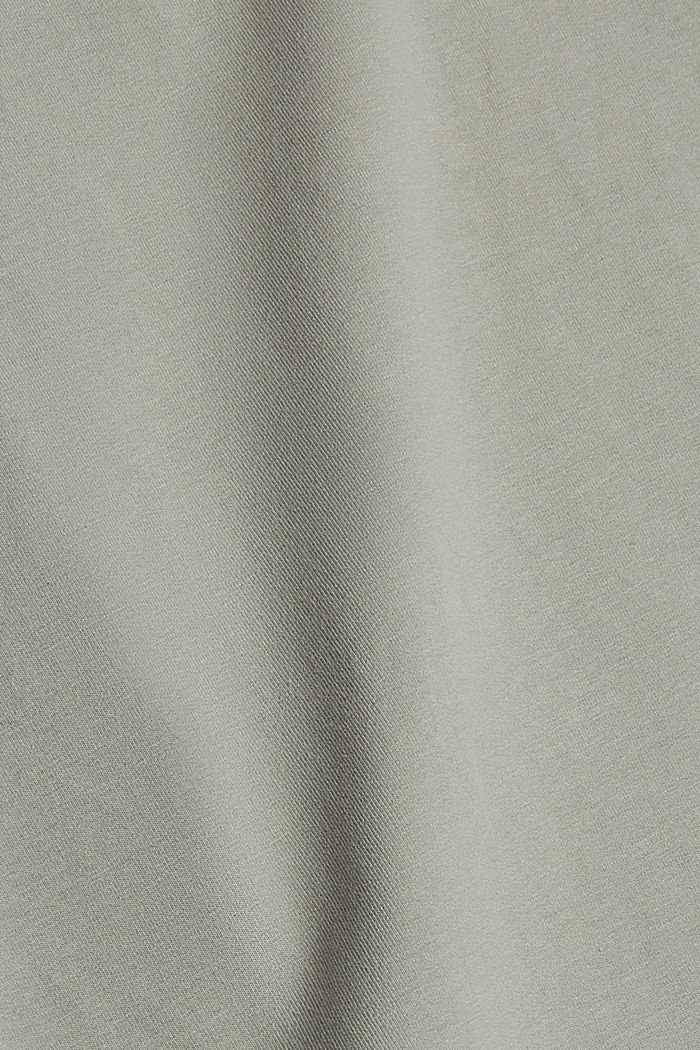 Sweat à capuche molletonné en coton biologique mélangé, LIGHT KHAKI, detail image number 4