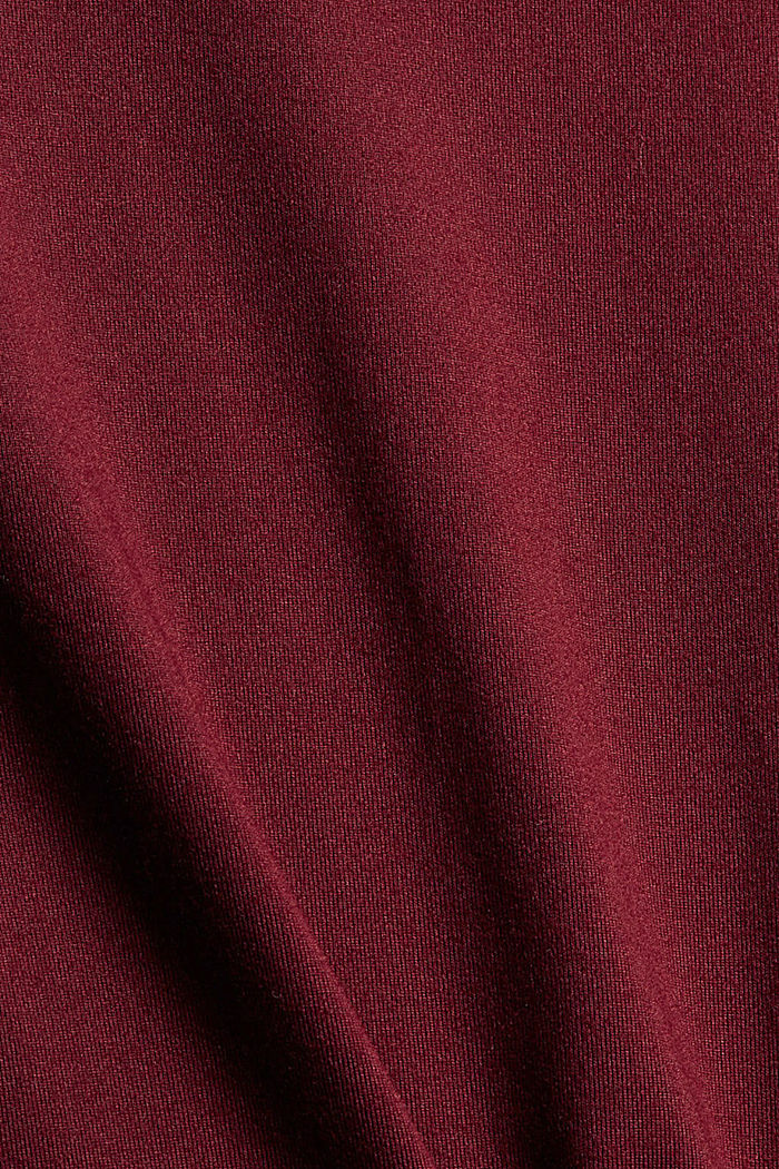 Gerecycled: warme longsleeve met E-DRY, BORDEAUX RED, detail image number 4
