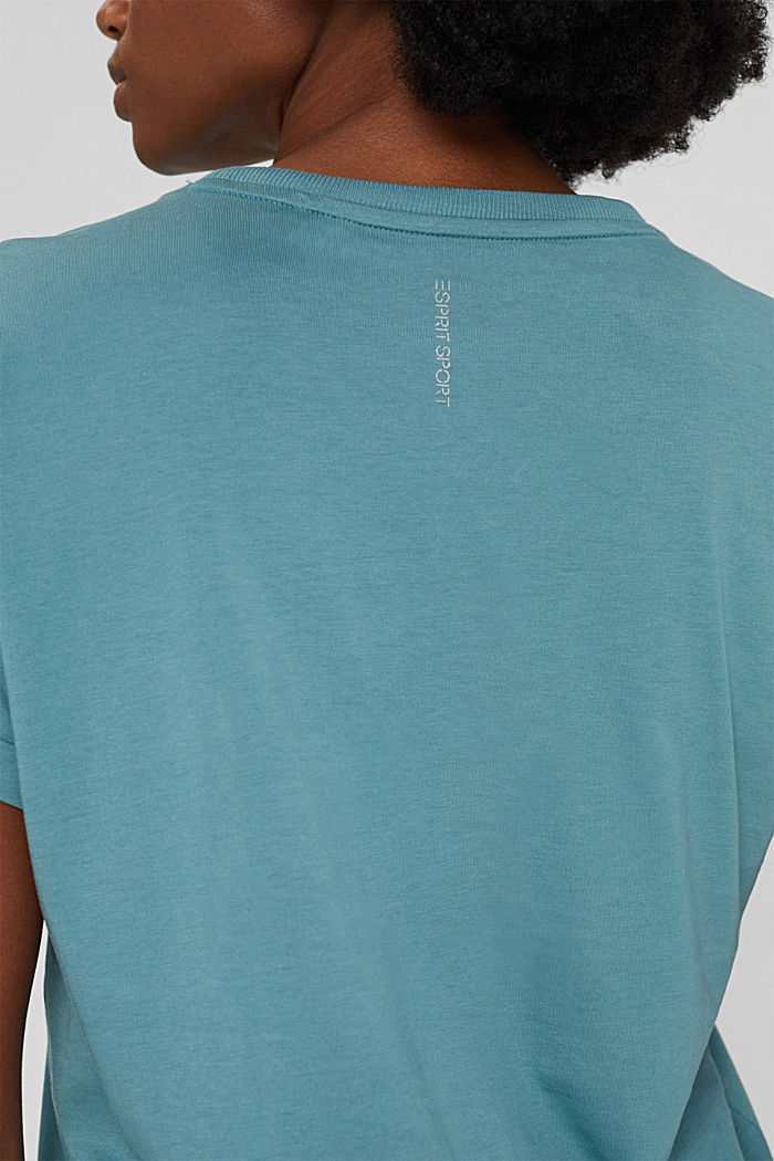 T-Shirt mit Tasche aus 100% Bio-Baumwolle, DARK TURQUOISE, detail image number 5