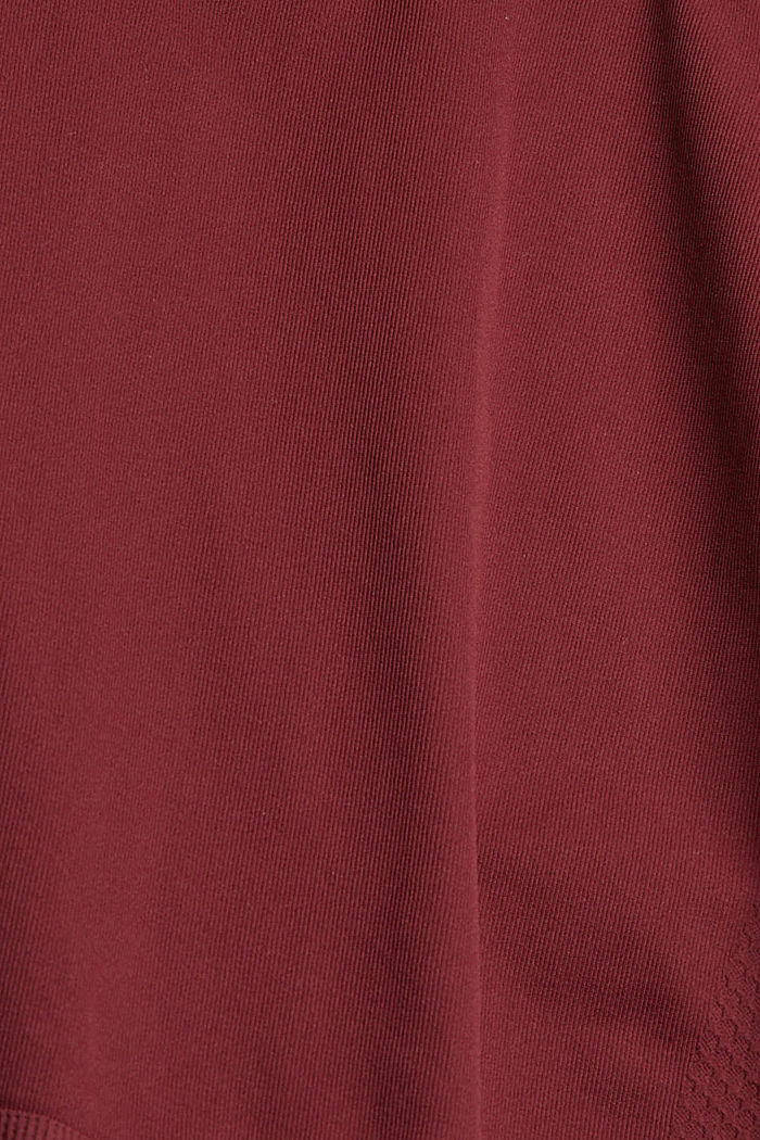 Gerecycled: sportshirt met warmtefunctie, BORDEAUX RED, detail image number 4